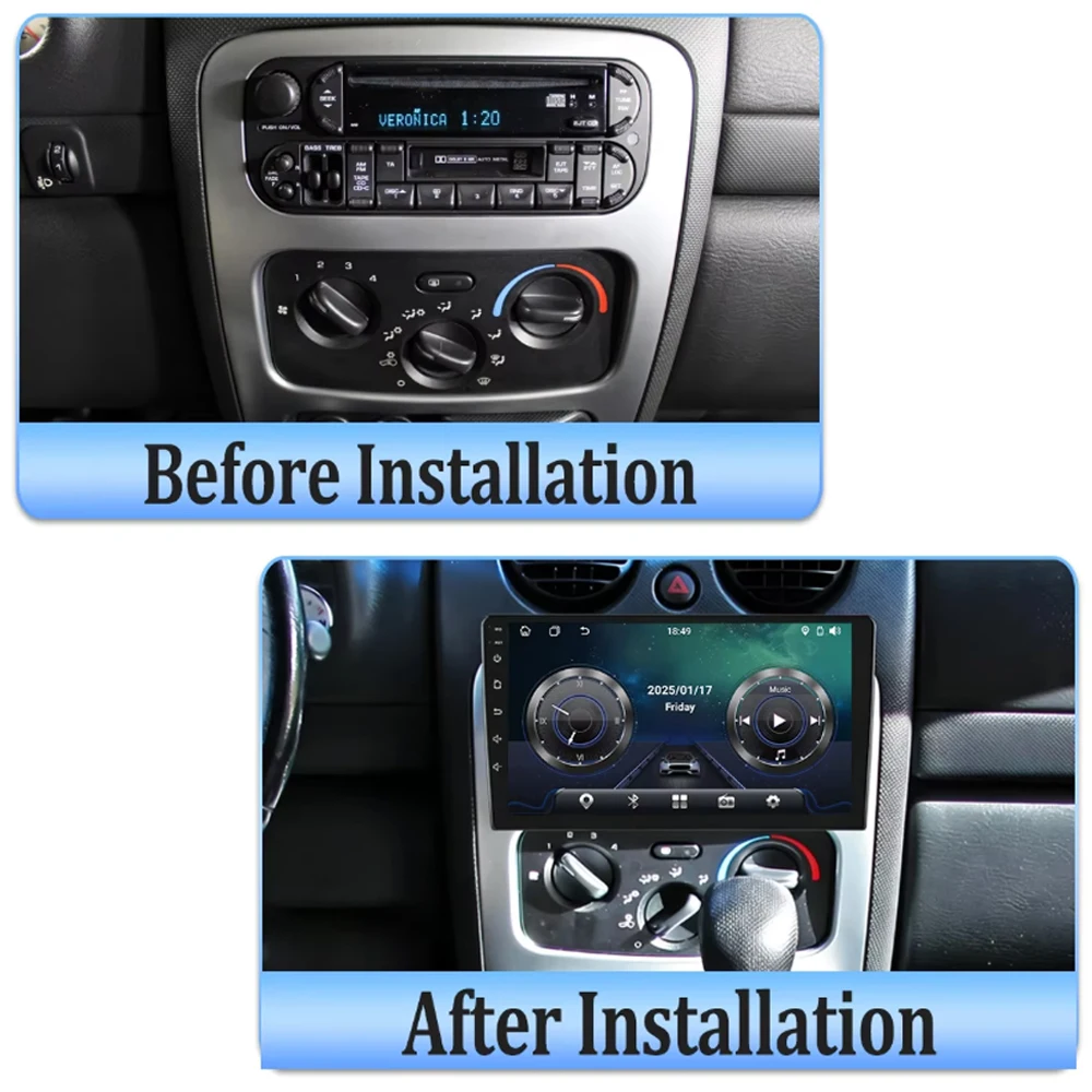 Android 16 Auto WIFI+4G For JEEP LIBERTY CHEROKEE 2001-2007 Carplay Car Radio Stereo Multimedia Player GPS No 2din DVD Wireless
