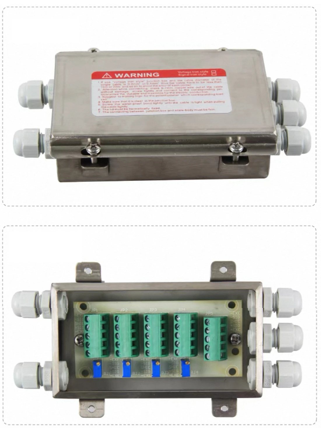 Small floor scale junction box 5-hole 4-core 4-wire high-precision electronic scale junction box weighing sensor junction box