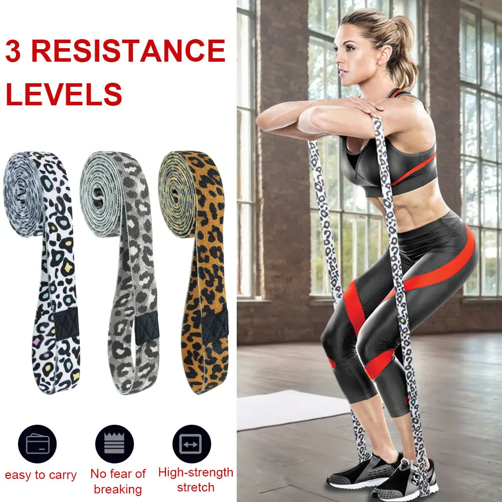 

3pcs Leopard Resistance Bands Training Fitness Exercise Gym Strength Stretch for Home Pilates Sport Fitness Workout Equipment