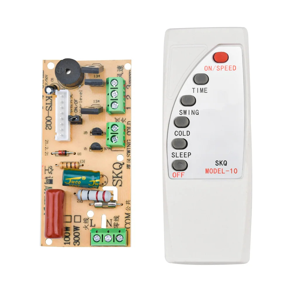 AC110-220V Air Conditioning Electric Fan Circuit Universal Board Remote Control Board Cold Fan Motherboard Circuit Board 300W