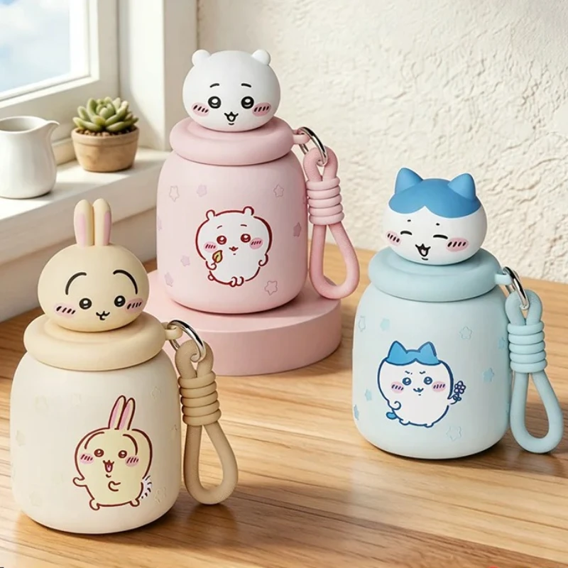 Chiikawa Hachiware Usagi Kawaii Anime Cartoon Pudding Thermos Cup Mini Portable Fashion Exquisite Portable Simple Personality
