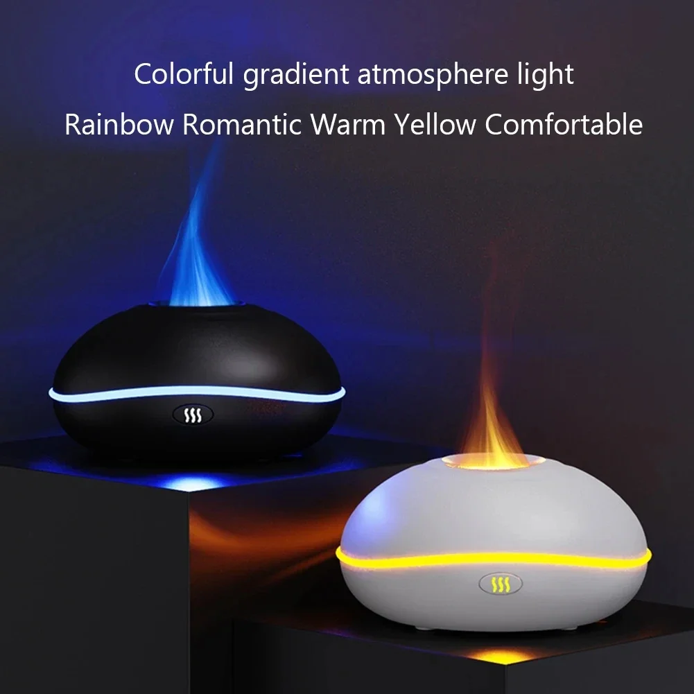 200ML Flame Aroma Diffuser Simulation Flame Air Humidifier Essential Oil For Home Electric Ultrasonic Essentials Cool Mist Maker