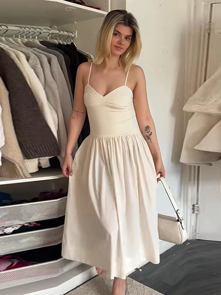 

Платье с лямкой на шее, женское облегающее платье с завязкой на талии, плиссированная пышная большая юбка с подолом, женские длинные платья на бретельках, халаты на подтяжках 2025