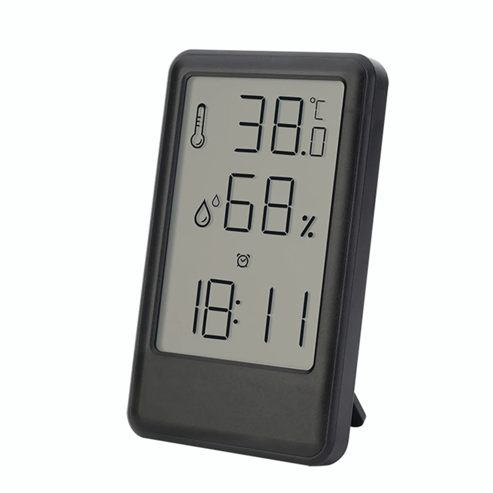 For Baby Room Digital Thermometer Climate Monitor White Hanging Hole Large LCD Screen Indoor Humidity Measurement