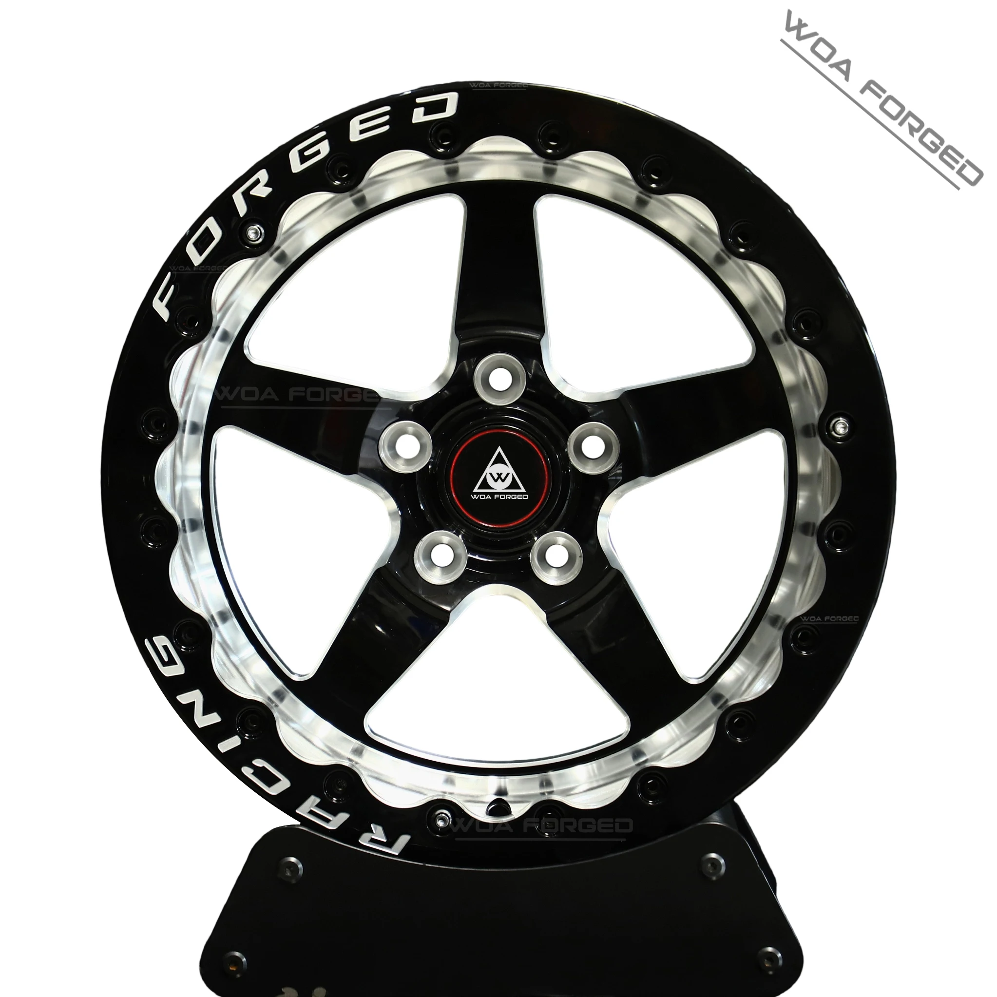 Customized 6061T6 16-24 Inch Polished Brushed Carbon Fiber Beadlock Forged Wheels 5x112/5x120.65/5x114.3/5x120 for Retrofit/