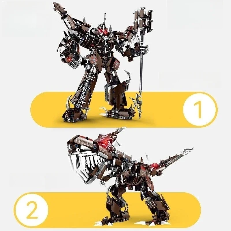 Mech 2 in 1ชุดของเล่นตัวต่อบล็อกตัวต่อขนาดเล็กเปลี่ยนรูปร่างบล็อกตัวต่อ