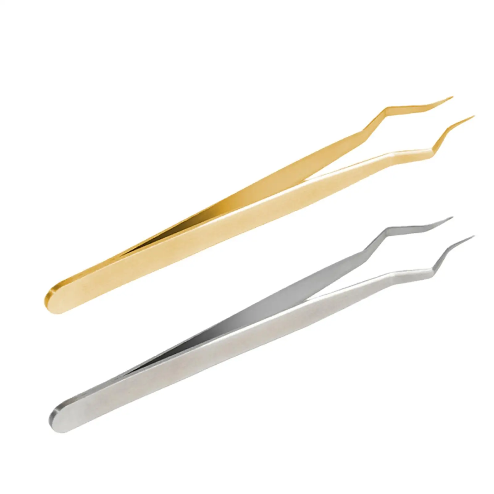 Stainless Steel Eyelash Tweezers Extended Design Lash Separator for Cluster Lashes Eyelash Studio Supplies