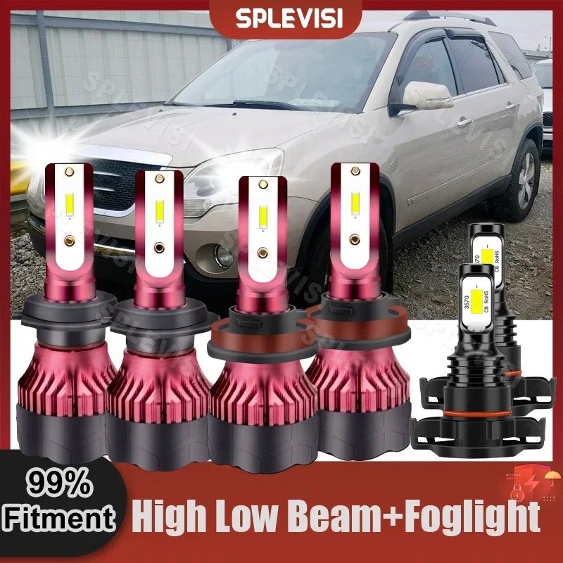 

High Beam Low Beam Fog Lamp Replace For GMC Acadia 2007 2008 2009 2010 2011 2012 Car LED Headlights