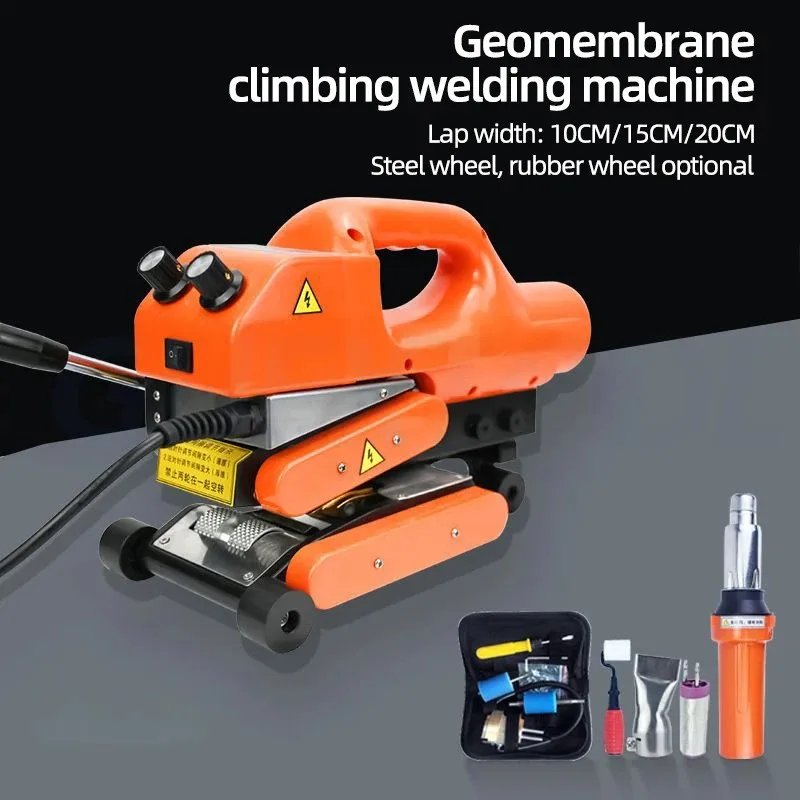 

220V Automatic Geomembrane Welding Machine PVC Roll Tunnel Waterproof Board HDPE Double Track Hot Melt Climbing Welding Machine