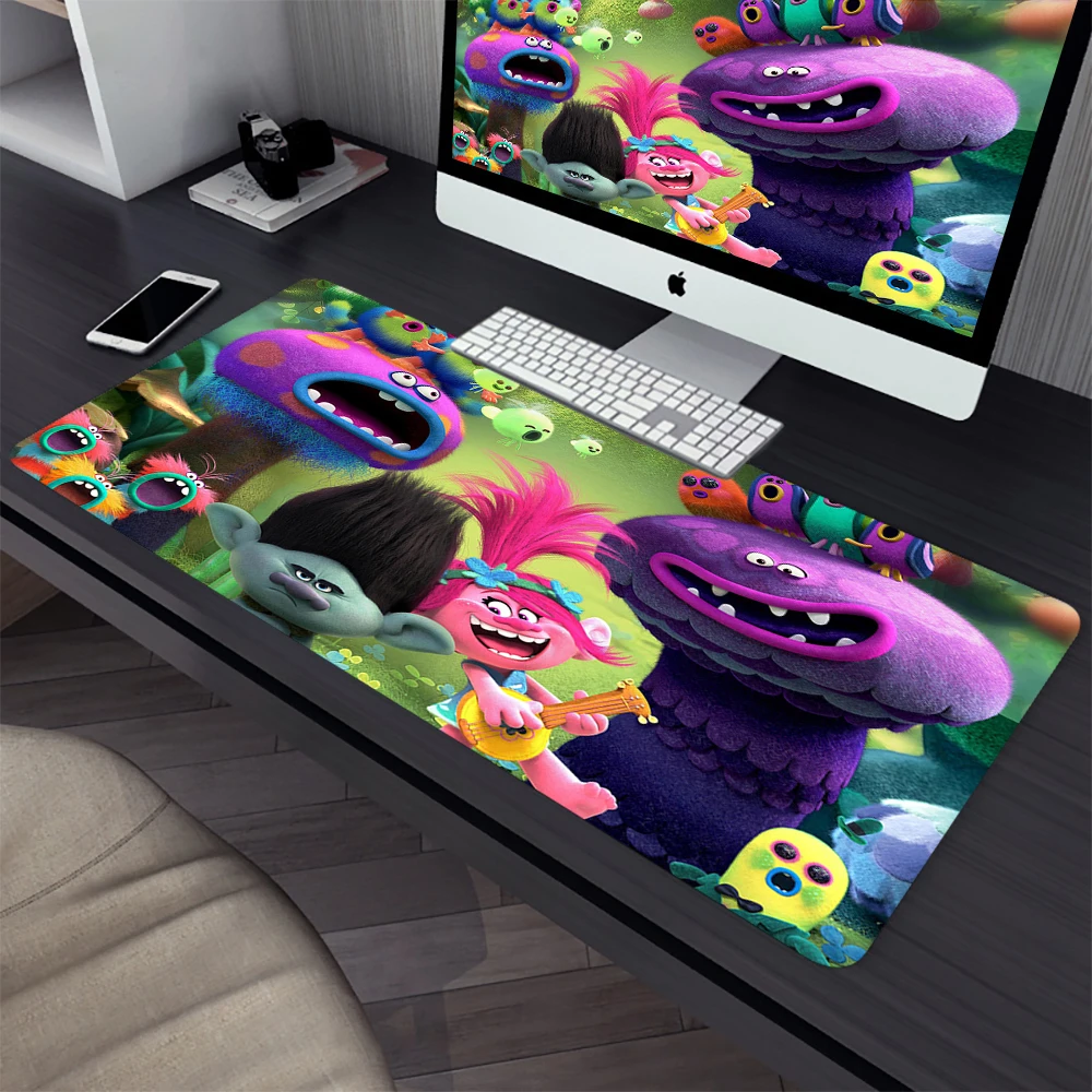 Trolls World Tour Large Gaming Mouse Pad Computer Mousepad PC Gamer Laptop Mouse Mat Office Mausepad XXL Keyboard Mat Desk Pad
