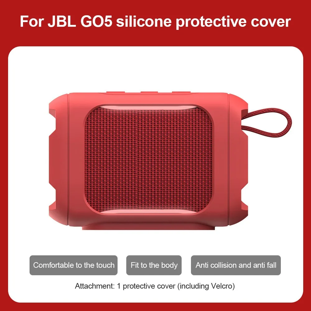 

Shockproof Silicone Cover Case Dirt-proof Anti-drop Protective Cover Splash‑Resistan Soft for JBL GO5 Bluetooth Speaker