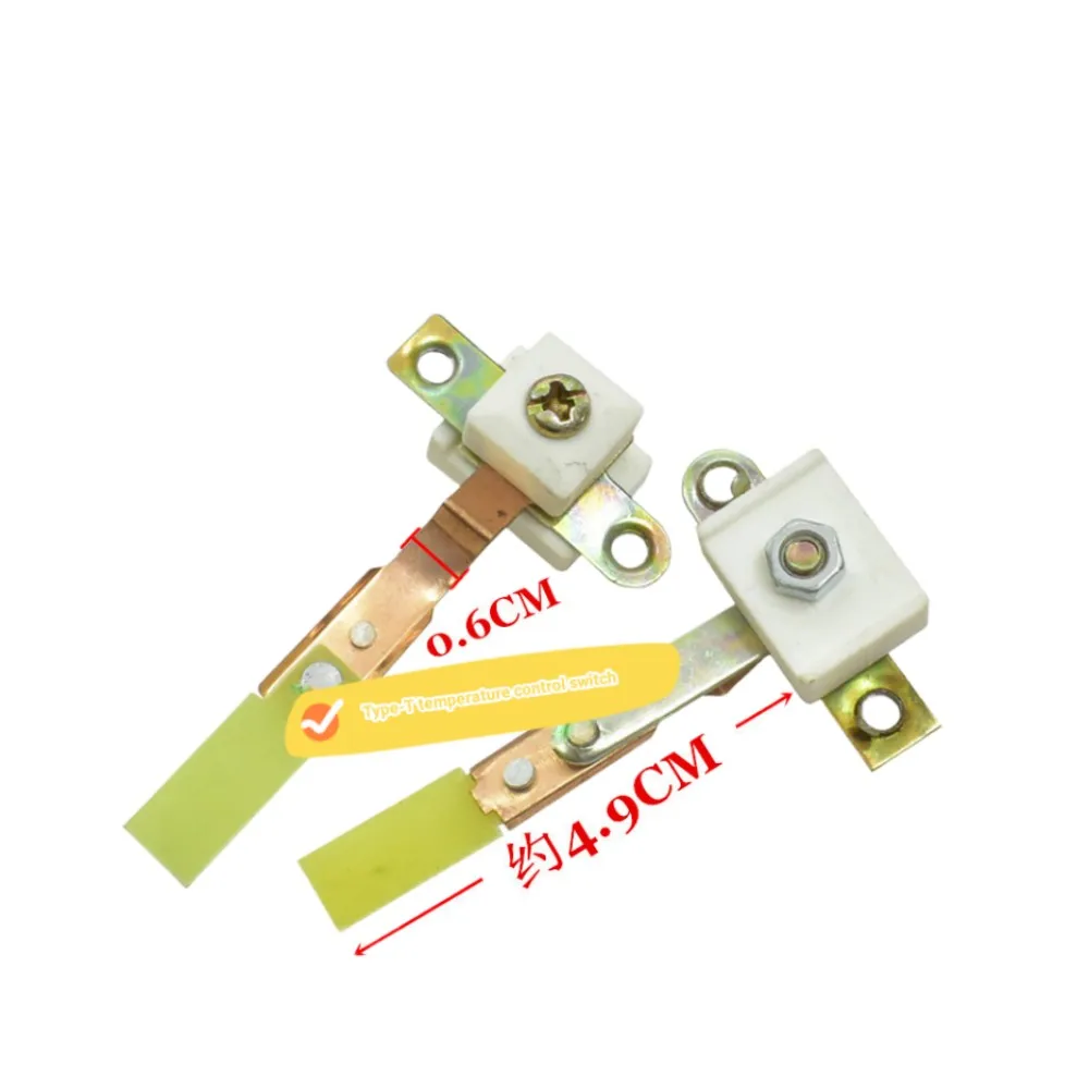 

2pcs/Lot Type-T Copper Sheet Thermostat Pot Cooking Shrapnel Temperature Control Contact Switch For Rice Cooker Accessories