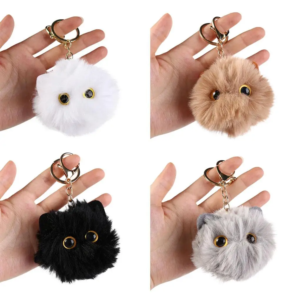 Children Gifts Plush Cat Keychain Children's Gifts Cartoon Stuffed Animal Toys Birthday Present Cute Plush Cat Keyring