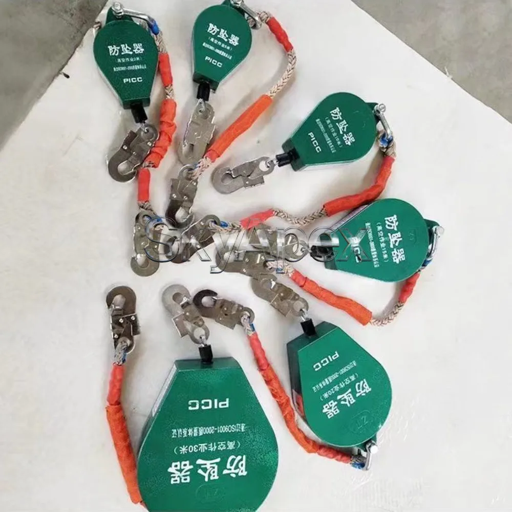 500kg 3m Industrial Grade Safety Lock Elevator Free Retractable Fall Arrester Self Retracting Lifeline Portable for Climbing Use