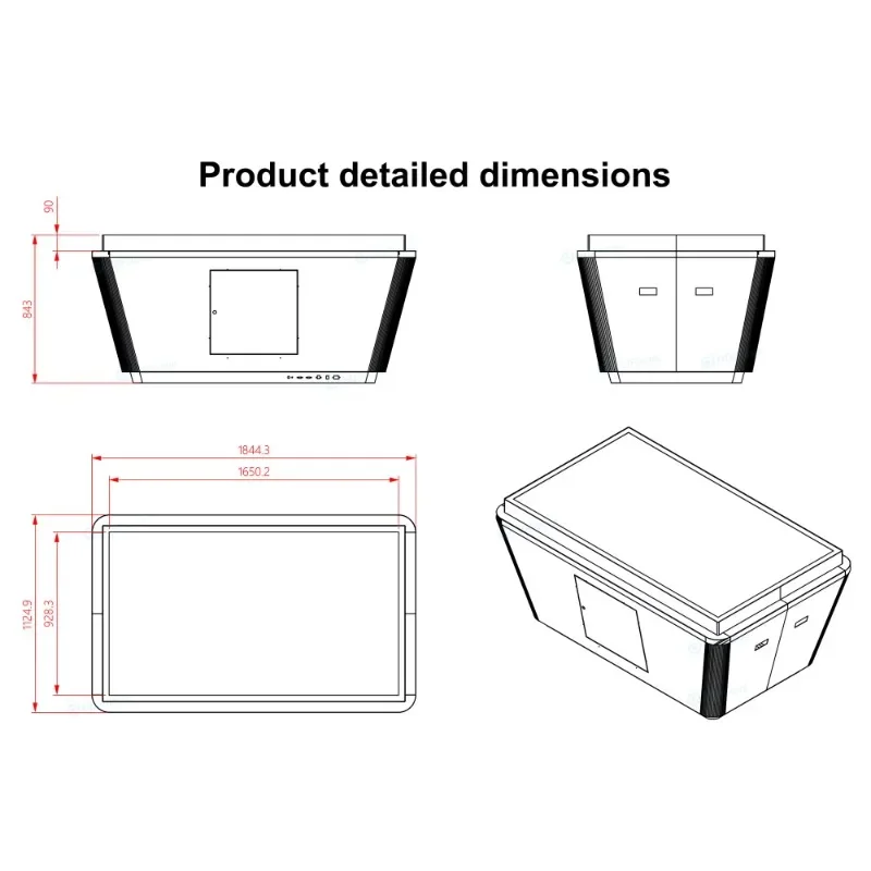 Hot Selling 75 Inch LCD Digital Display All-in-One Interactive Smart Touch Screen Table for Game Restaurant Coffee Shop