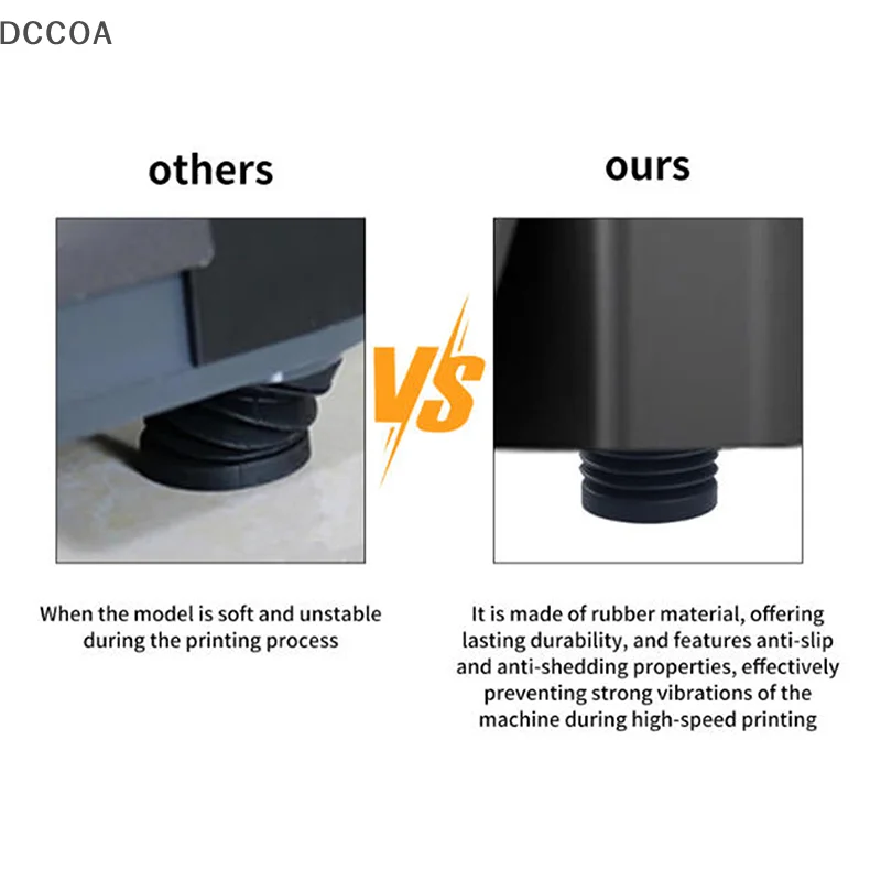 

1/4 шт. черные силиконовые ножки, мягкие и эластичные антивибрационные ножки для углеродного 3D-принтера Elegoo Centauri