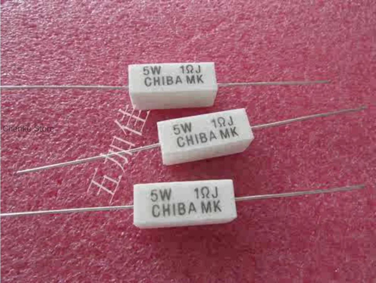 

20PCS/Japan 5W 1R 5% MS-5 horizontal cement resistor