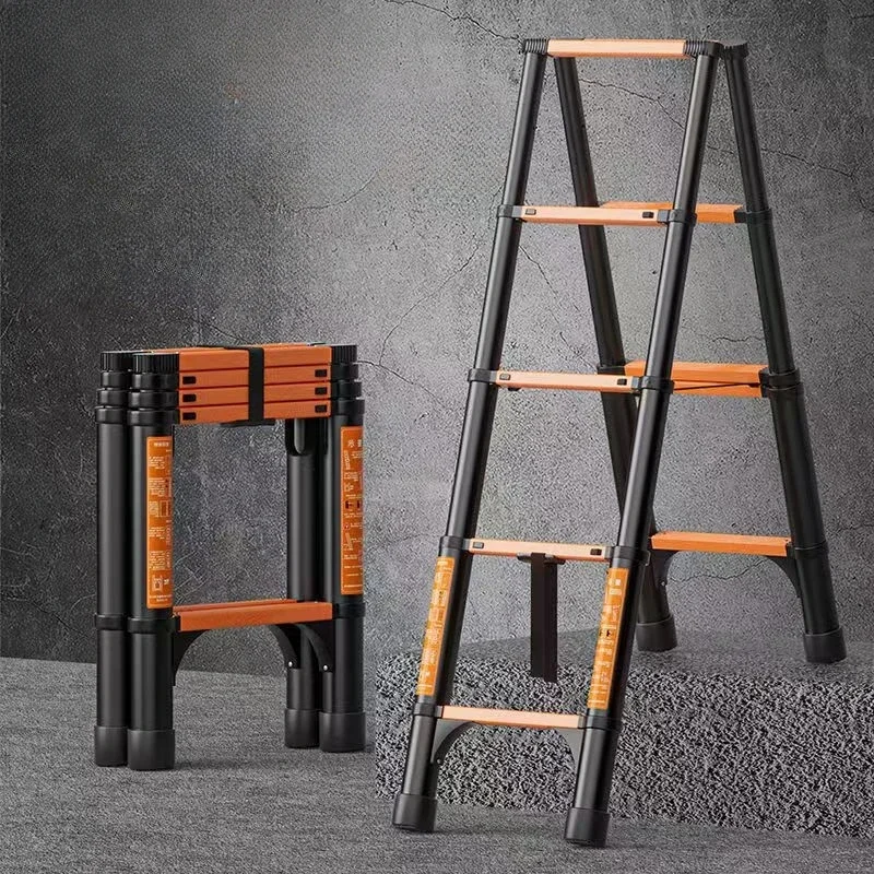 

Multi-function Carbon Steel Telescopic Ladder Portable Thickening Engineering Folding Ladder Household Anti-sway Lifting Stairs