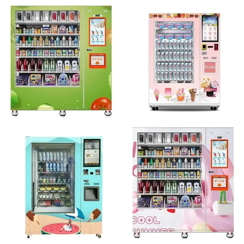 24 Hour Self Service Refrigerated Vending Machine for Ice Cream Frozen Food with MDB Cable