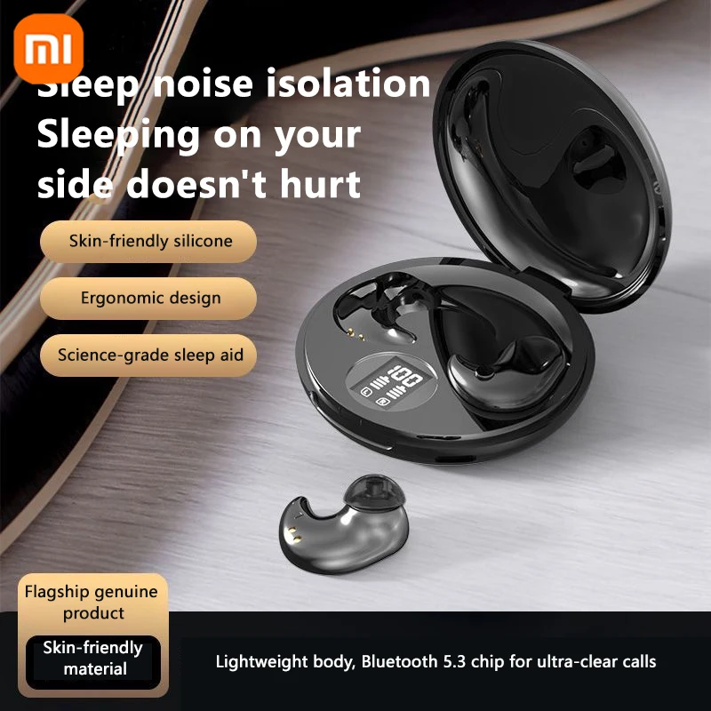 Xiaomi Mini Deep Sleep Ohrhörer Bluetooth 5.3 Wasserdichter Kopfhörer Rauschunterdrückung Verstecktes Sport-Headset Unsichtbare Schlaf-Kopfhörer