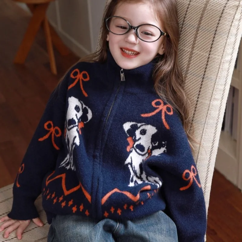 2025 New Kids Winter Artistic Knit Coat Sweater Unique Design for Children Warm & Cozy Knitwear