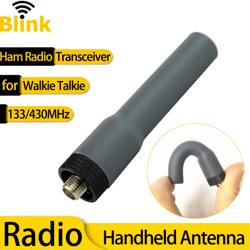 

Портативная радиоантенна SF20 VHF/UHF Двухдиапазонная мягкая антенна SMA-мама для Kenwood BaoFeng Retevis 'd xun HYT TYT