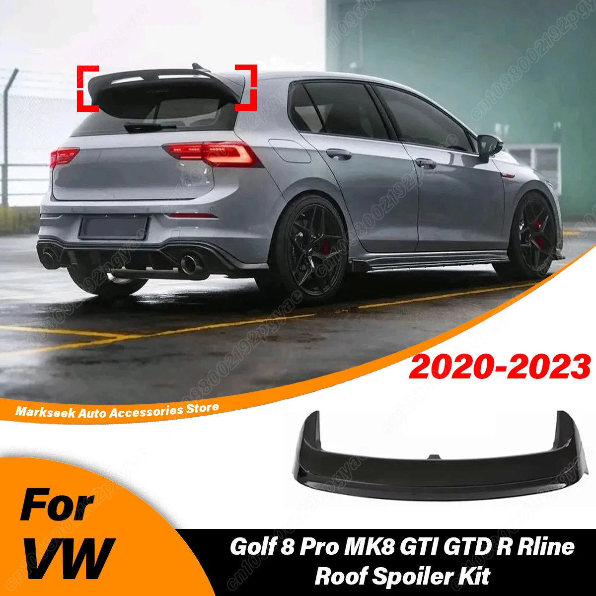 

For Volkswagen Golf 8 Pro MK8 GTI GTD R Rline 2020 2021 2022 2023 Automobile Trunk Roof Spoiler Wing Fixed Wind Wing Body Kit