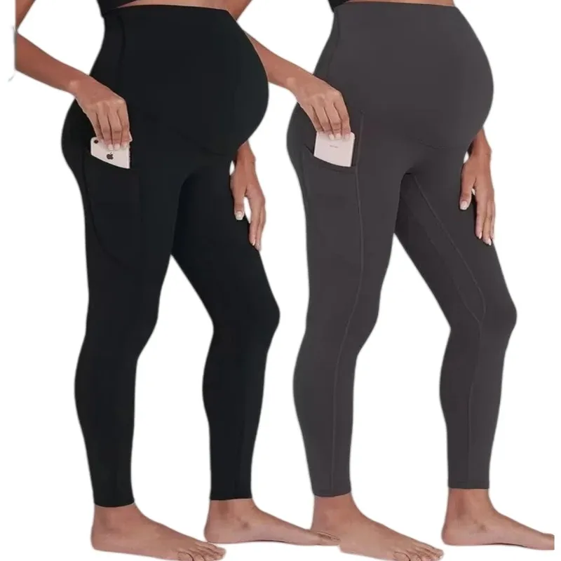 calcas-de-yoga-para-gestantes-de-cintura-alta-com-bolso-efeito-levanta-bumbum-secagem-rapida-tamanhos-grandes-para-esportes-e-fitness