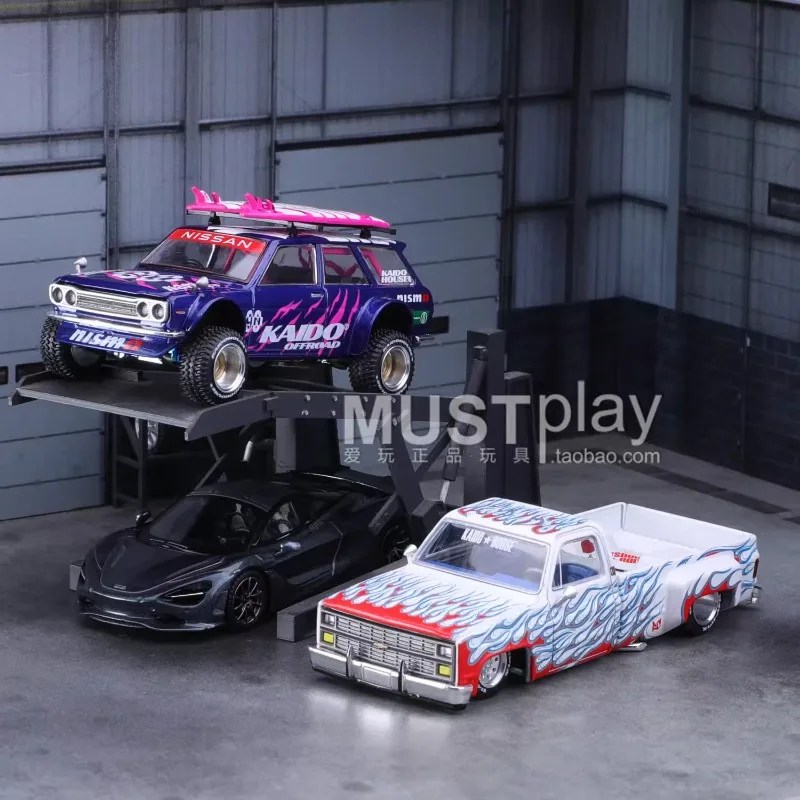 In stock 1:64 Datsun Station Wagon 157 Chevrolet 815 750S die-cast alloy simulation car model, boys' toy, adult decorative item.