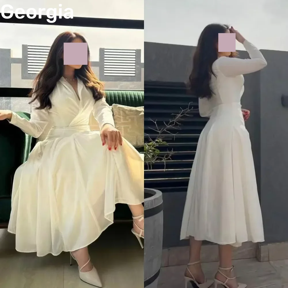 

Вечерние платья трапециевидной формы с v-образным вырезом, бежевое платье длиной до пола с рюшами, женские элегантные роскошные платья на молнии с длинными рукавами, роскошные платья на день рождения