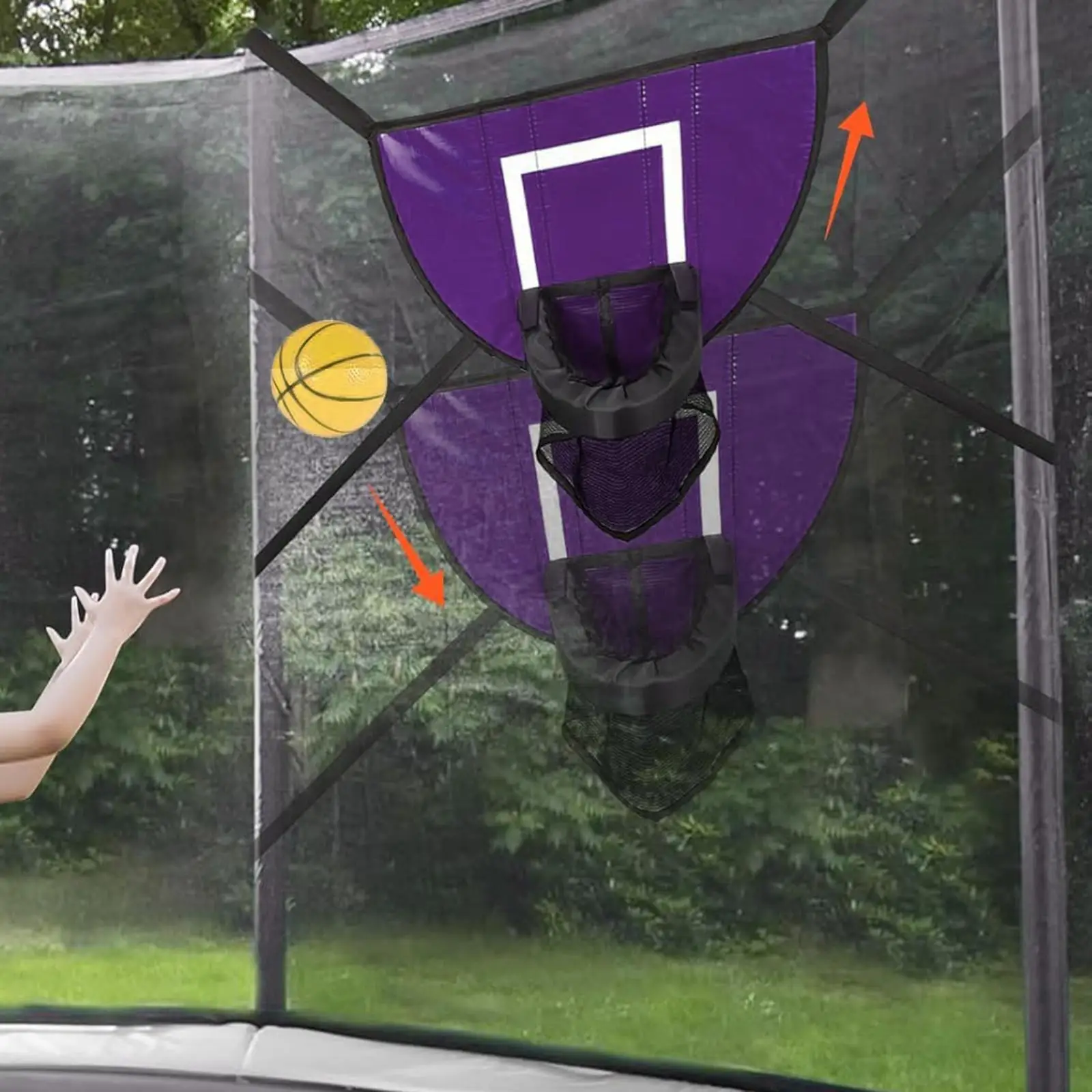 

Универсальный баскетбольный набор для батута: съемная доска, портативная корзина для детей, спортивные аксессуары для тренировок