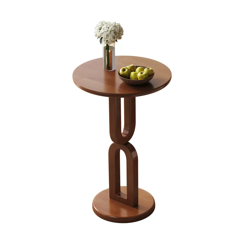LMM modern simple solid wood Nordic round coffee table small apartment sofa small round table