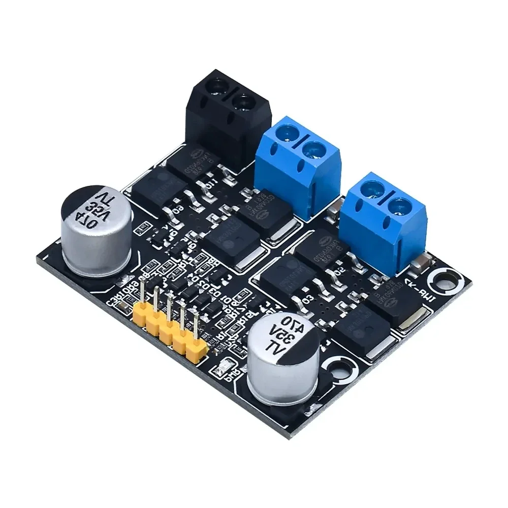 

10A dual DC motor drive module forward and reverse PWM speed regulation dimming 3-18v low voltage high current