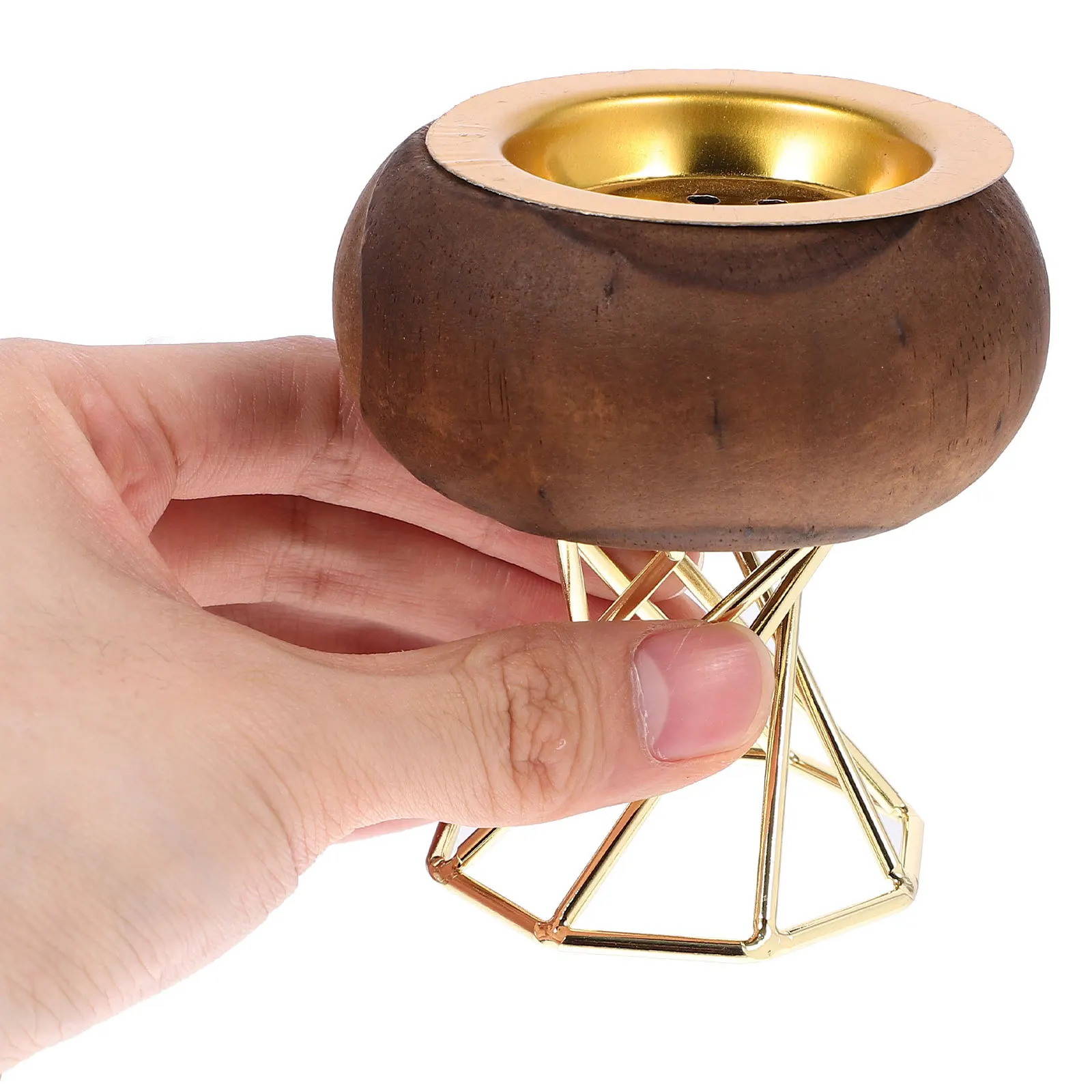 

Elegant Wood Metal Incense Burner Stand Classic Design Home Office Decoration Relaxation Gift Item Incense Cone Holder