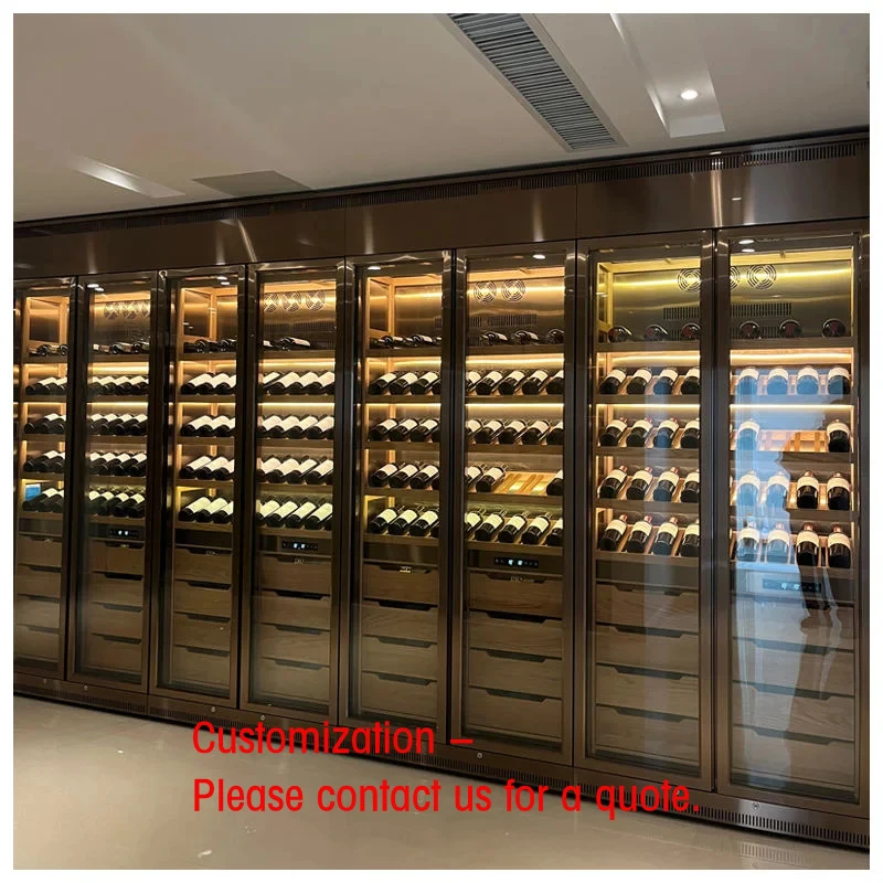 

custom.CBMMART China Factory Modern Design Custom Made Glass Door Wine Cabinet