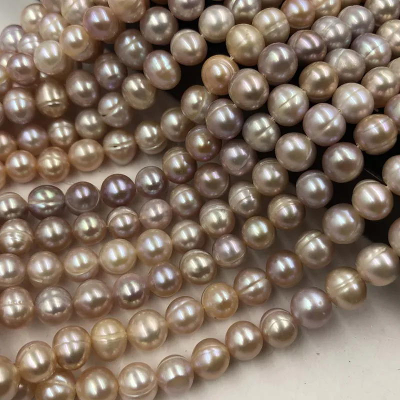 [ELEISPL Wholesale 20 Strands 7-8mm Purple Freshwater Pearl Strings #22010281