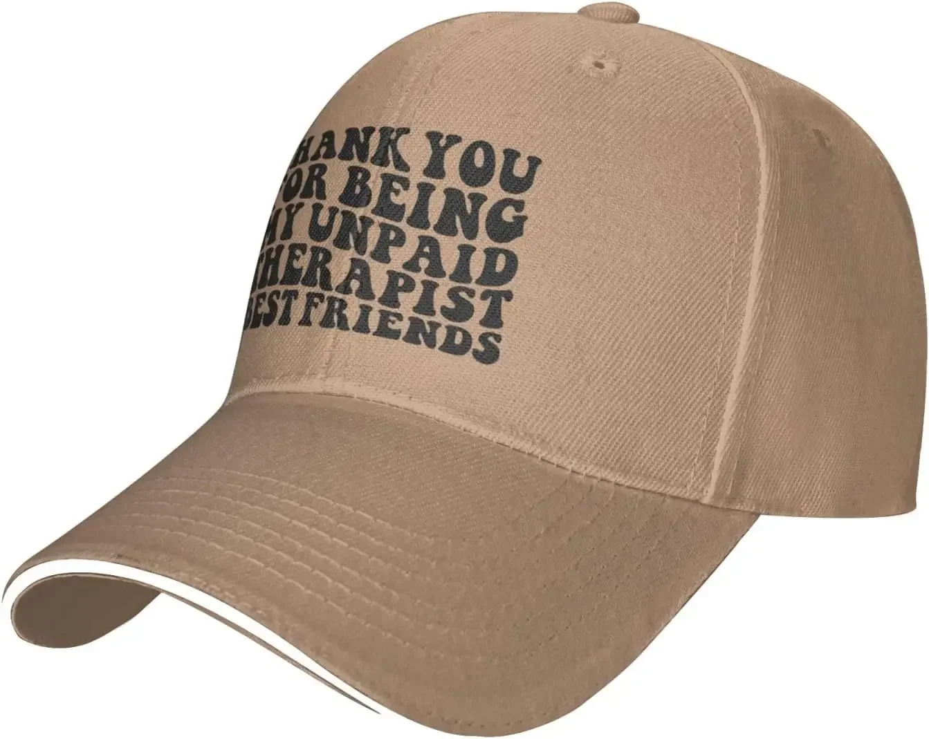 Saftbak Funny Hat Thanks You for Being My Unpaid Therapist Hat Women Dad Hats Graphic Cap