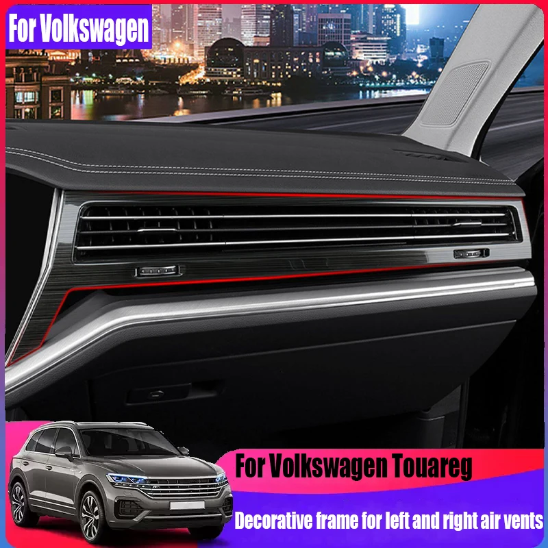 

Декоративные рамки для левого и правого воздуховодов Volkswagen Touareg MK3 2019-2024, модифицированные детали для украшения интерьера автомобиля.
