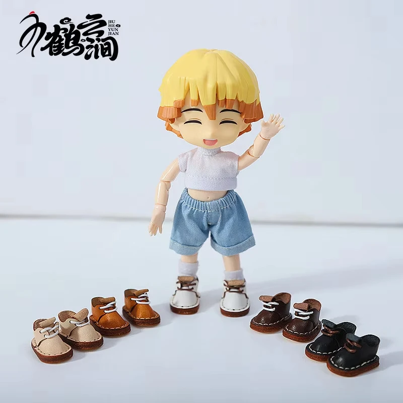 Nuevo 1/12bjd Bjd zapatos de muñeca zapatos con agujeros zapatos de cuero de vaca hechos a mano Obitsu 11 OB11 tamaño GSC muñeca 11cm cuerpo 9v