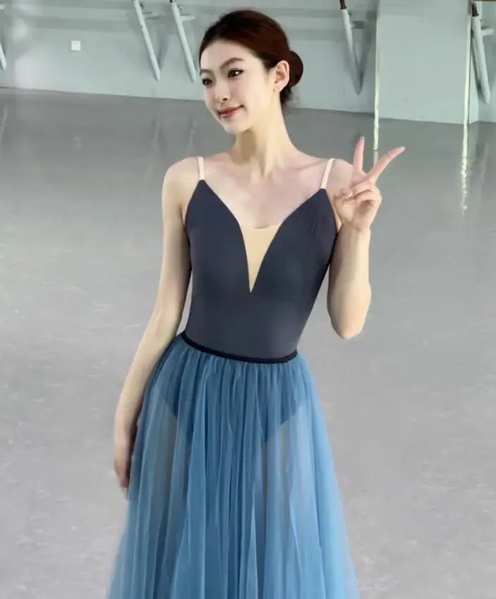 Glaçure de danse de ballet pour femmes, conception d'été, pratique du ballet, justaucorps AqLeotard pour adultes, combinaison de danse, nouveau, 2024