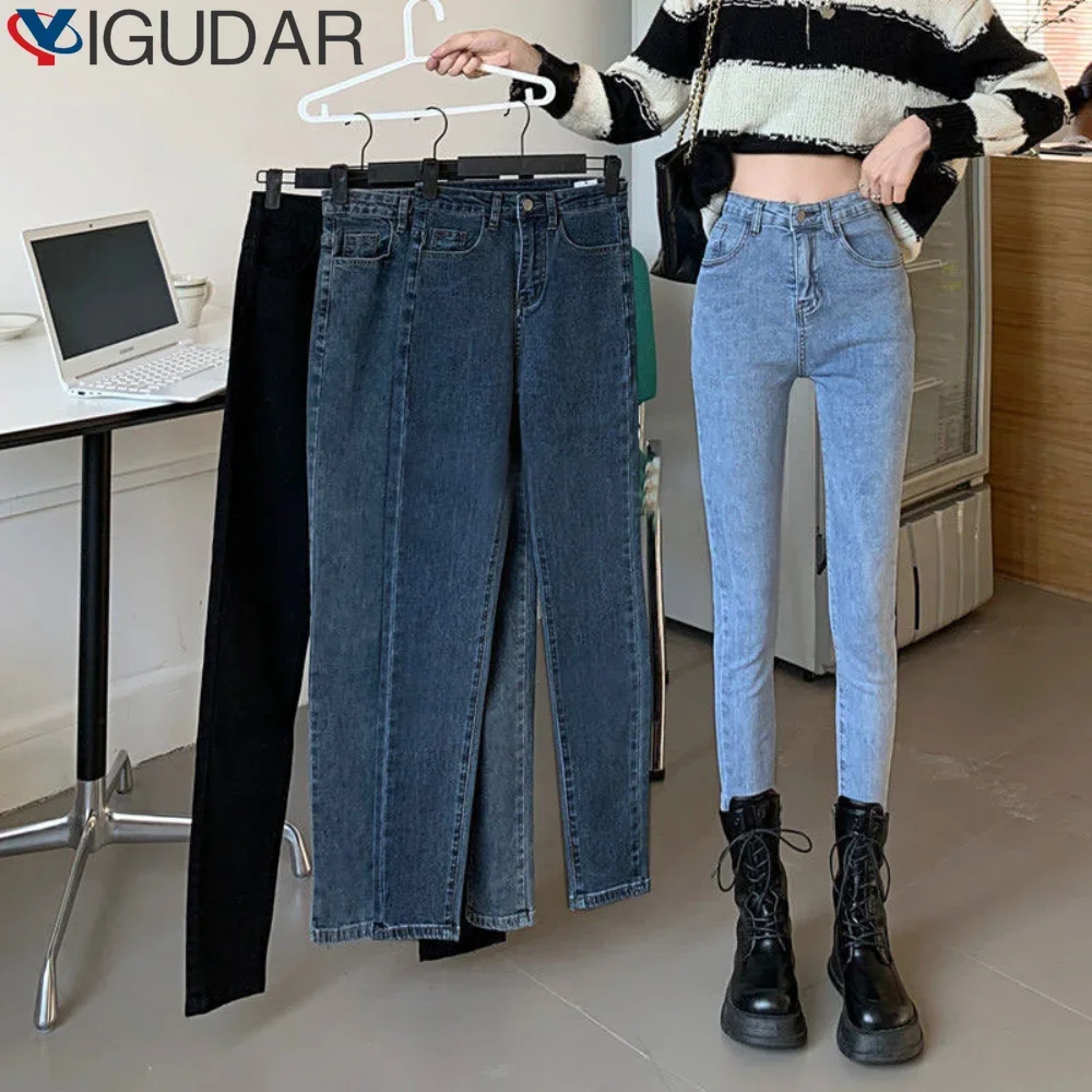 

Streetwear Women Jeans Straight High Waist Denim cargo Pants Baggy Jeans Casual Pocket Female Trousers 2024 ropa de mujer