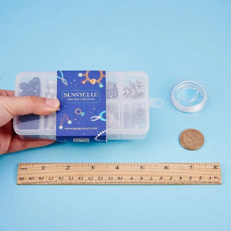 1 scatola fai da te 6Set vacanze di pasqua rosario elasticizzato con perline Kit per la creazione di braccialetti con perline incrociate Kit artigianale, senza nichel, istruzioni