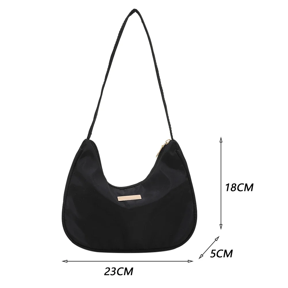 New Half Moon Handbag Women Nylon Hand Bag Designer Luxury Bags Ladies Tote Bag Shoulder Underarm Bag Female Shopper Bag Purse