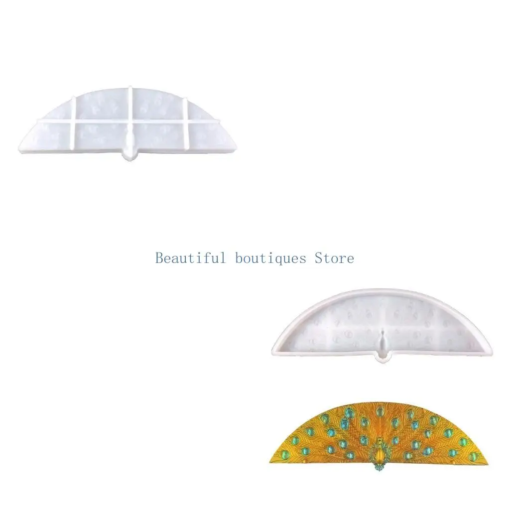 U4LF Peacock Epoxy Resin Mold Non-stick Wall Hanging Decoration Silicone Mold DIY Soap Plaster Craft Table Ornament Tool