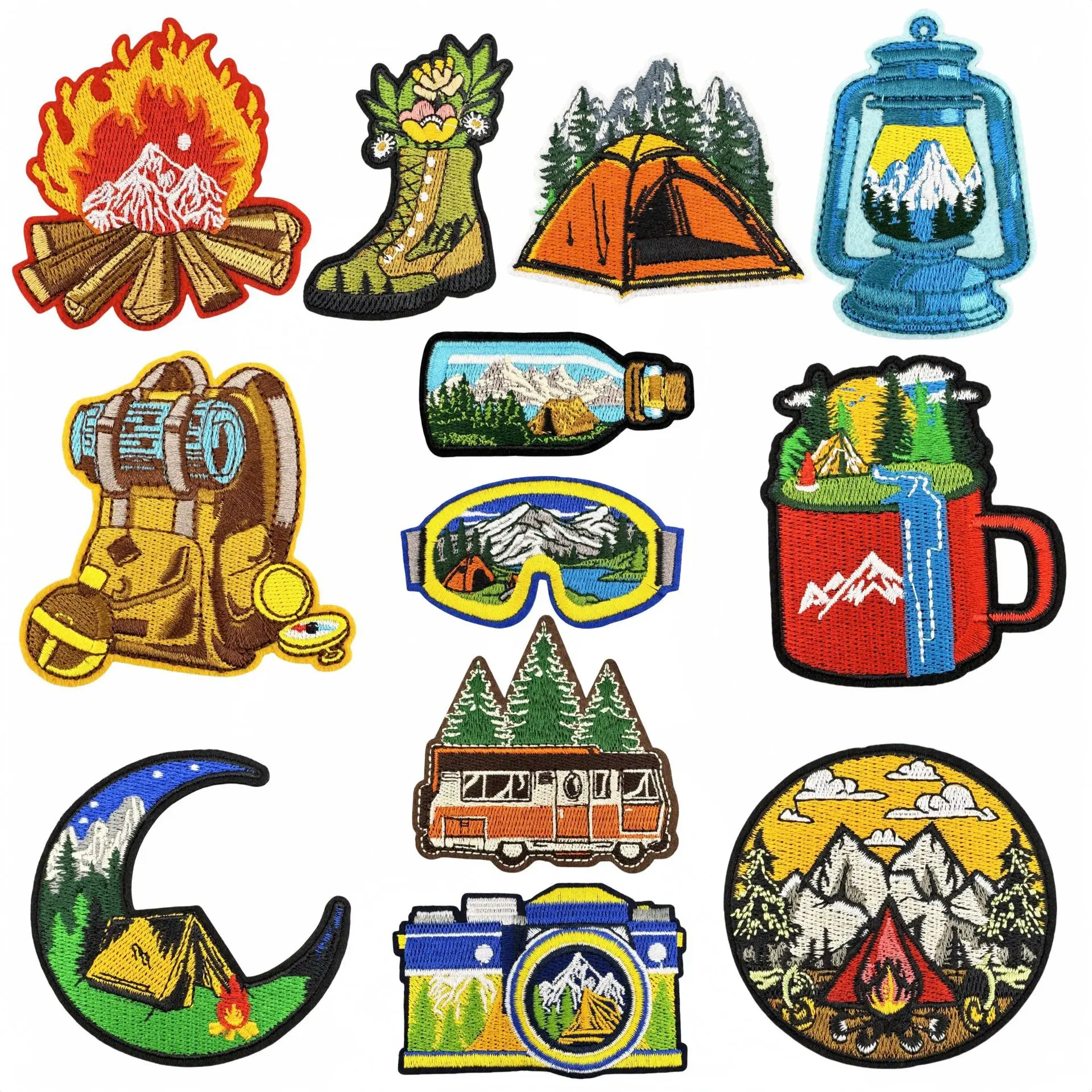 Outdoor Sports Emblem Clothing Accessories Badge Sticker Embroidered Embroidery Sticker Iron-on Patches