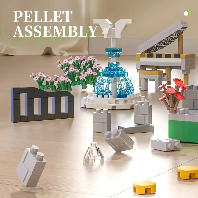 3100 pieces of garden castle building blocks, for birthdays/Halloween/Valentine's Day/Christmas/Christmas Eve. Home decorations.