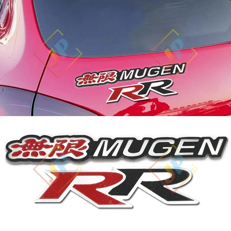 Mugen TypeR Car Trim Sticker 3D Metal Badge Decal R Logo Body Tail Windshield Sticker