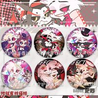 Angel Dust Husk Anime Badges Pins Comic Couples CP Women Brooch Cosplay Fashion Cartoon Creative Brooches for Bag Accessorie