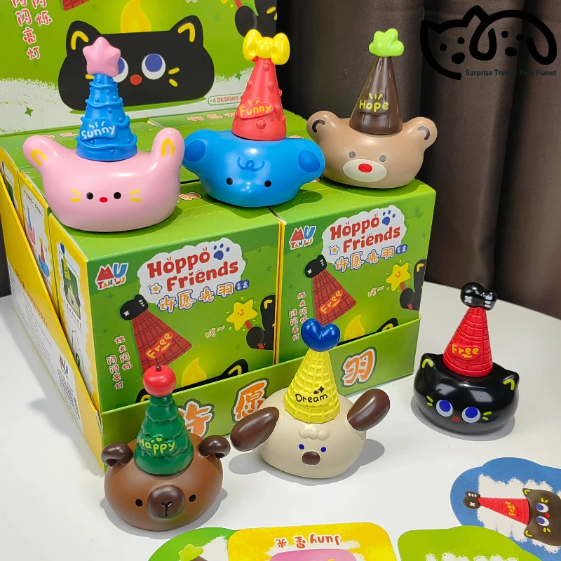 

Cartoon Dopamine Make A Wish Guangyu Night Light Blind Box Cute Animal Figurine Desktop Decorative Ornaments Surprise Gift