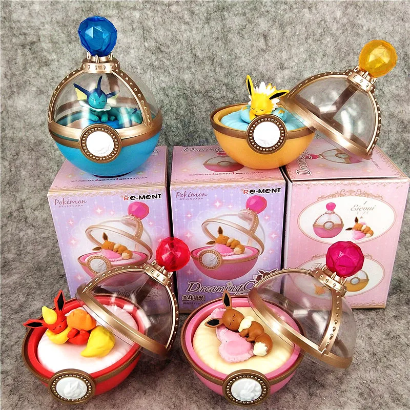 Original Pokemon Mystery Box Fantasy Fairy Ball Toys Kawaii Sleep Eevee Blind Boxes Cute Anime Figure Figurine Dolls Gift